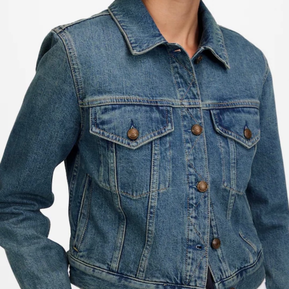 Madewell: Crop Jean Trucker Jacket Size S